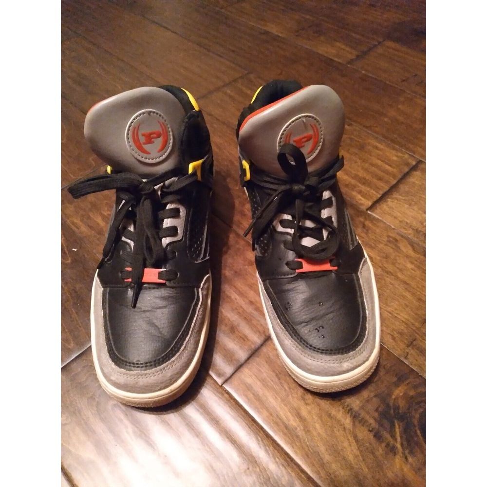 Nike‎ Flight High-Top Sneakers Black/Grey/Yellow Basketball Athletic Footwear